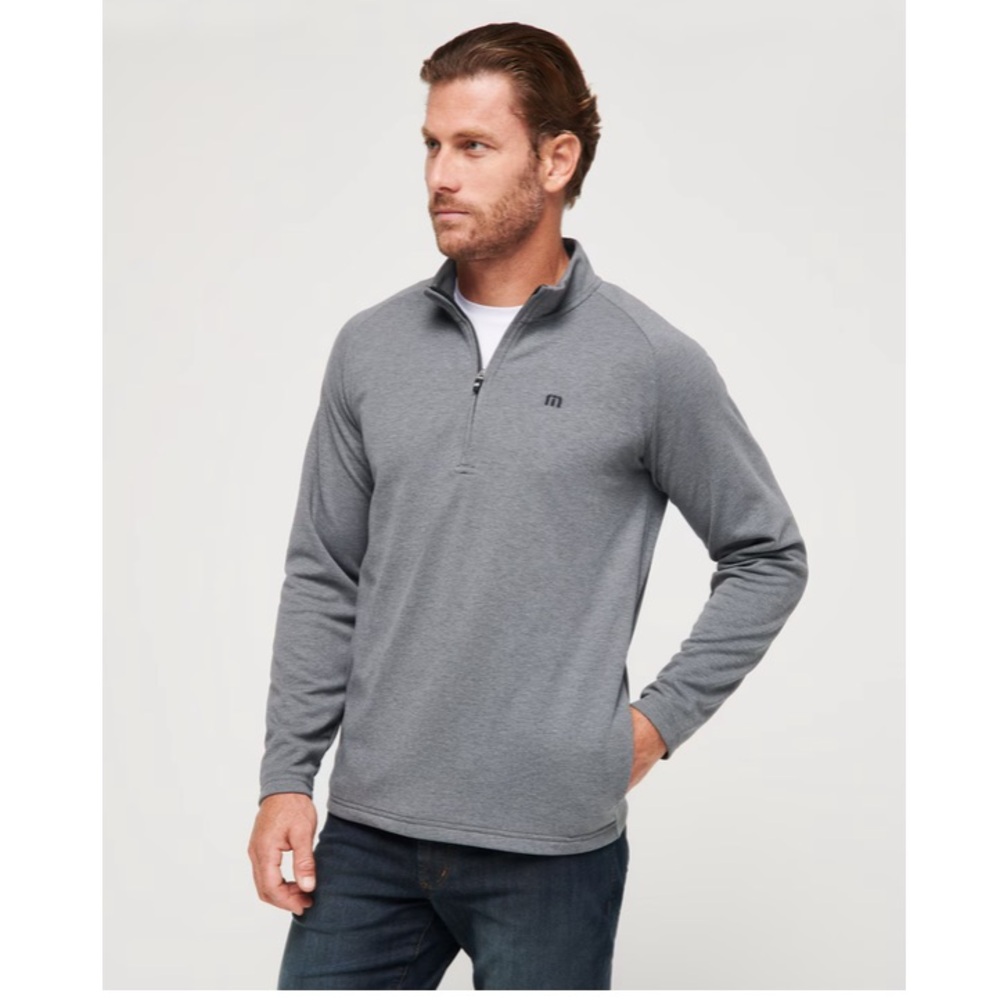 Travis Mathew Quarter Zip Pullover Sweater Gray Golf Men’s XL